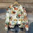 thumbnail image 1 of Mifsaly Mardi Gras Sweatshirt for Women Loose Long Sleeve Crewneck Carnival Shirts Cute Print Baggy Pullover Tops Festival Party Colorful T-Shirts Spring Daily Loungewear XXXL, 1 of 6