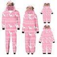 thumbnail image 1 of Mifsaly Family Matching Christmas Pajamas Sets Xmas Print Hooded Adult Onesie Pajama Christmas Jumpsuit for Women Men Holiday Festival Long Sleeve Bodysuits 2025 Vacation Sleepwear Homewear, 1 of 6
