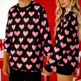 thumbnail image 1 of Mifsaly Matching Couples Sweatshirt Mens Womens Valentines Sweatshirt 2026 Hearts Print Shirts Cotton Oversized Tshirts Long Sleeve Pullover Tops Funny Festival Spring Unisex Outfits, 1 of 8