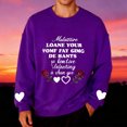 thumbnail image 1 of Mifsaly Matching Couples Sweatshirts Cotton Valentines Day Sweatshirt Letter Print Oversized Tshirts Long Sleeve Crewneck Pullover Tops Girlfriend Gifts Outfits, 1 of 9