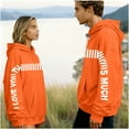 thumbnail image 1 of Mifsaly Matching Hoodies for Couples Valentines Hooded Sweatshirt Girlfriend Gifts Sweatshirts Letter Print Pullover Tops Matching Hoodie Husband and Wife Going Out Festival Unisex Outfits, 1 of 8