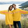 thumbnail image 1 of Mifsaly Matching Sweatshirts for Couples Letter Print Valentines Day Sweatshirt Women Men Matching Couple Hoodies Long Sleeve Crewneck Pullover Tops Girlfriend Gifts Festival Unisex Outfits, 1 of 8