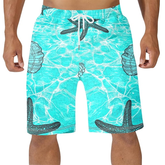 Mifsaly Men Swim Trunks Tropical Leaf Print Beach Shorts Quick-Dry Adjustable Drawstring Summer Swimming Bathing Suit with Pockets S
