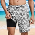 thumbnail image 1 of Mifsaly Men's Camouflage Swim Shorts Quick-Dry Board Shorts with Compression Liner Summer Vacation Swimming Short Pants L, 1 of 6