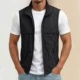 thumbnail image 1 of Mifsaly Men's Lightweight Windbreaker Vest Stand Collar Zip Up Sleeveless Jacket Casual Sportswear Running Outerwear Waistcoat with Zip Pockets for Golf Hiking Travel Black,XS, 1 of 5