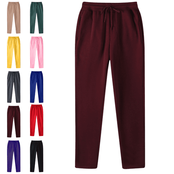 Mifsaly Men's Tall Loose Fit Fleece Joggers Drawstring Elastic Waist Sweatpants Wide Leg Lounge Pants Fall Casual Workout Trousers with Pockets