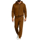 Mifsaly Mens Athletic Tracksuits 2 Peice Outfits Full Zip Hoodies and ...