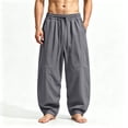 thumbnail image 1 of Mifsaly Mens Baggy Sweatpants Wide Leg Lounge Pants Elastic Waist Drawstring Casual Athletic Joggers Comfortable Oversized Streetwear Workout Track Pants with Pockets Gray,XXXXXL, 1 of 5