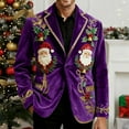 thumbnail image 1 of Mifsaly Mens Christmas Blazer Jacket Plus Size Corduroy Sport Coats 2025 Xmas Sequin Print Button Down Lapel Suit Jackets Santa Sports Jackets with Pockets Festival Dinner Party Winter Outerwear, 1 of 6