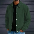 thumbnail image 1 of Mifsaly Mens Corduroy Bomber Jackets Snap Button Collared Jacket Fall Winter Classic Vantage Street Daily Going Out Outfits with Pockets, 1 of 9