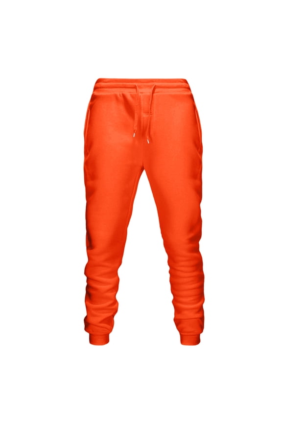 Mens Jogger Pants Slim Fit Athletic Tapered Sweatpants Breathable Comfy Workout Running Outdoor Casual Clothes with Pockets Orange,XXXL