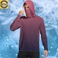 thumbnail image 1 of Mifsaly Mens Long Sleeve Sun Protection Shirts Upf 50+ Lightweight Hoodie Gradient Outdoor Quick-Dry Hiking Running Workout Sweatshirt with Mask and Thumb Hole XL, 1 of 7