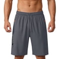 thumbnail image 1 of Mifsaly Mens Quick Dry Shorts Elastic Waist Drawstring Performance Training Shorts Lightweight Breathable Running Training Athletic Shorts with Pockets Dark Gray,XS, 1 of 8