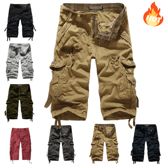 Mifsaly Mens Shorts Cargo Dressy Casual Outdoor Hiking Shorts Plus Size Workout Camping Short Pant with Pockets Fashion Summer Outfits XXXL