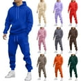 thumbnail image 1 of Mifsaly Mens Sweat Suits 2 Piece Set Fall Trendy Workout Matching Outfits Winter Loungewear Long Sleeve Hoodie Pullover Hooded Sweatpants Loose Joggers Cargo Pants with Multi Pockets, 1 of 4