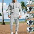 thumbnail image 1 of Mifsaly Mens Sweat Suits 2 Piece Set Warm Half Zip Hoodie Loose Hooded Sweatshirt with Multi Pockets Cozy Straight Leg Athletic Joggers Outdoor Running Hiking Matching Outfits, 1 of 9