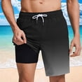 thumbnail image 1 of Mifsaly Mens Swim Trunks Drawstring Elastic Waist Gradient Swim Shorts with Inner Brief Layer and Pockets Summer Vacation Beach Short Pants, 1 of 6