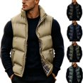 thumbnail image 1 of Mifsaly Mens Warm Puffer Vests Padded Zip Up Stand Collar Quilted Vest Fall Winter Daily Going Out Sports Travel Casual Outfits with Zipper Pockets, 1 of 9