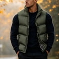 thumbnail image 1 of Mifsaly Mens Warm Puffer Vests Padded Zip Up Stand Collar Quilted Vest Fall Winter Daily Going Out Sports Travel Casual Outfits with Zipper Pockets, 1 of 9