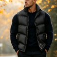 thumbnail image 1 of Mifsaly Mens Warm Puffer Vests Padded Zip Up Stand Collar Quilted Vest Fall Winter Daily Going Out Sports Travel Casual Outfits with Zipper Pockets, 1 of 9