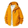 thumbnail image 1 of Mifsaly Mens Windbreaker Jackets Windproof Zip Up Hooded Raincoat Breathable Outdoor Travel Cycling Hiking Jacket with Zipper Pockets Yellow,M, 1 of 8