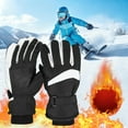 thumbnail image 1 of Mifsaly Mens Womens Ski Gloves Thicken Warm Windproof Waterproof Winter Motorcycle Gloves Adults Thermal Motorcycle Gloves Outdoor Skiing Driving Unisex, 1 of 9
