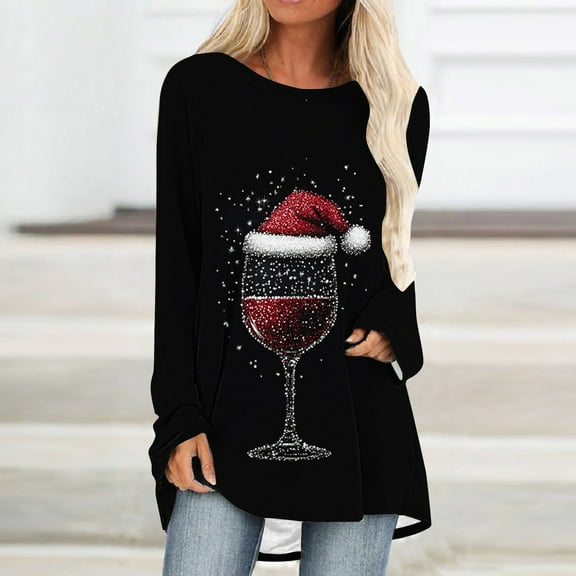 Mifsaly Merry Christmas Sweatshirts Women Oversized Raglan Long Sleeve Crewneck Pullover Tops Xmas Printed Holiday Shirts Breathable Festival Party T-Shirts 2025