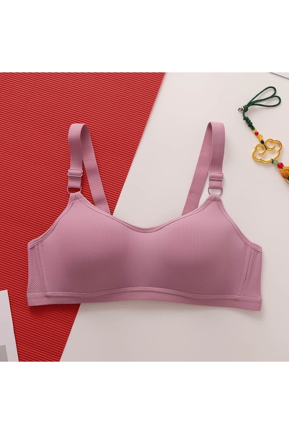 Minimizer Bras for Women Full Coverage No Wire Plus Size Wireless Seamless Sleep Bralettes Push up Seamless T Shirts Bra Brasieres Para Mujer Push up Hot Pink XXXXL
