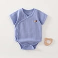 thumbnail image 1 of Mifsaly Newborn Baby Bodysuit Short Sleeve Ribbed Cotton Bodysuits Infant Soft Breathable Daily Outfits, 1 of 5