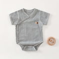 thumbnail image 1 of Mifsaly Newborn Baby Bodysuit Short Sleeve Ribbed Cotton Bodysuits Infant Soft Breathable Daily Outfits, 1 of 5
