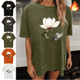 thumbnail image 1 of Mifsaly Oversized Graphic Tees for Women Magnolia Floral Print Cotton T-Shirts Crewneck Short Sleeve Summer Tops Lightweight Breathable Casual Daily Loose Fit Shirts 2026 L, 1 of 7