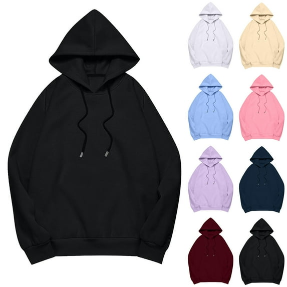 Mifsaly Oversized Hoodies for Women Long Sleeve Drawstring Hooded Sweatshirts Soild Color Loose Pullover Tops Sport Fall Outerwear