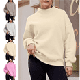 thumbnail image 1 of Mifsaly Oversized Sweatshirt for Women Turtleneck Long Sleeve Pullover Tops Drop Shoulder Sport Hoodie Fall Fashion Outfits 2025 Preppy Clothing, 1 of 10
