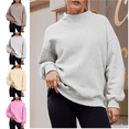 thumbnail image 1 of Mifsaly Oversized Sweatshirt for Women Turtleneck Long Sleeve Pullover Tops Drop Shoulder Sport Hoodie Fall Fashion Outfits 2025 Preppy Clothing, 1 of 8