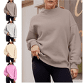 thumbnail image 1 of Mifsaly Oversized Sweatshirt for Women Turtleneck Long Sleeve Pullover Tops Drop Shoulder Sport Hoodie Fall Fashion Outfits 2025 Preppy Clothing, 1 of 9