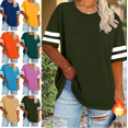 thumbnail image 1 of Mifsaly Oversized T Shirts for Women Casual Loose Fit Short Sleeve Tee Soft Comfortable Sporty Tunic Summer Tops for Leggings Daily Wear Versatile Flattering XXXL, 1 of 5