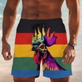 thumbnail image 1 of Mifsaly Plus Size Beach Shorts for Men Rooster and Crab Print Swim Shorts Cute Animal Graphic Loose Casual Short Pants Summer Vacation Beachwear with Pockets, 1 of 8