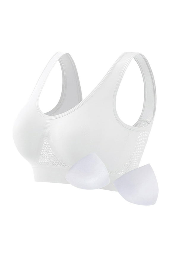 Mifsaly Plus Size Breathable Sports Bras for Women 3X-5X,Breathable Lift Up Air Bra,Comfortable Yoga Bralettelettes Large Bust,Cooling Bras Supportive Wireless Bras Large Bust