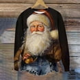 thumbnail image 1 of Mifsaly Plus Size Christmas Sweatshirts for Women Oversized Xmas Santa Print Vintage Pullover Tops Long Sleeve Crewneck Loose Shirts Merry and Bright Festival Party Blouse 2025 Holiday Funny Gifts, 1 of 3
