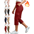thumbnail image 1 of Mifsaly Plus Size Cropped Cargo Pants Women High Waisted Utility Capris with Multi Pockets Casual Summer Lightweight Outdoor Hiking Trousers XXXL, 1 of 7