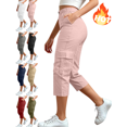 thumbnail image 1 of Mifsaly Plus Size Cropped Cargo Pants Women High Waisted Utility Capris with Multi Pockets Casual Summer Lightweight Outdoor Hiking Trousers XXXXL, 1 of 7