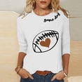 thumbnail image 1 of Mifsaly Plus Size Game Day Shirt Women Football Heart Graphic Long Sleeve Tee Team Fans Game Day Football Tee XXXXXL, 1 of 6