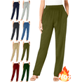 thumbnail image 1 of Mifsaly Plus Size Office Pants for Women Petite High Wasit Straight Leg Casual Pant Summer Comfortable Breathable Everyday Work Trousers with Pockets, 1 of 6
