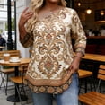 thumbnail image 1 of Mifsaly Plus Size One Shoulder Tops Women Plaid Tshirt Asymmetric Neck 3/4 Sleeve Summer Top Classic Print Loose Fit Tunic Oversized Shirt 2026 XXL, 1 of 6