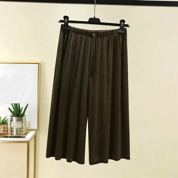 Mifsaly Plus Size Pajama Shorts Women Soft Comfortable Sleep Pants Elastic Waist Drawstring Sleeping Pant Loose Casual Homewear