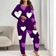 thumbnail image 1 of Mifsaly Plus Size Pajamas for Women Set Valentine Pajama Heart Print Oversized Sleepwear Cozy Sleep Pant Dressy Casual Pjs Homewear Spring Summer Matching Outfit 2026 XXXXL, 1 of 6