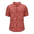 thumbnail image 1 of Mifsaly Plus Size Quilted Vest for Women Button Down Sleeveless Padded Jacket Mock Neck Short Sleeve Warm Down Coats with Pockets Soild Color Thermal Winter Outerwear 2025, 1 of 8