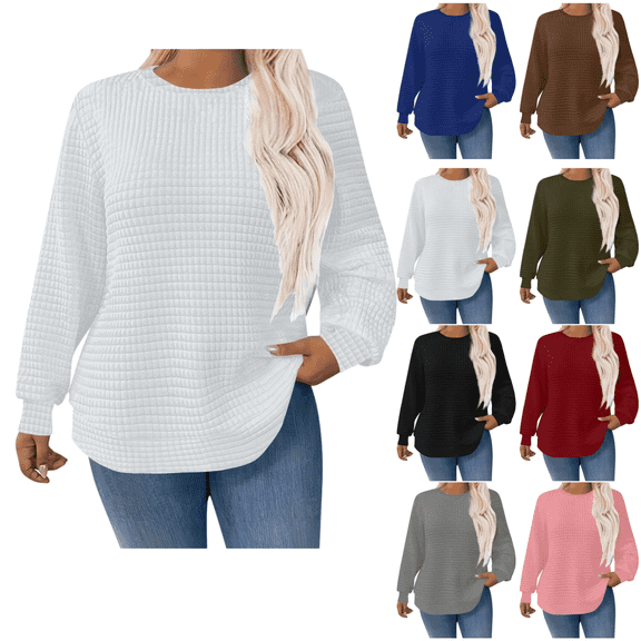 Mifsaly Plus Size Sweatshirts for Women Oversized Crewneck Long Sleeve Pullover Workout Gym Loose Trendy Tops 2025 Fall and Winter Clothes