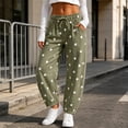 thumbnail image 1 of Mifsaly Polka Dot Sweatpants Wide Leg Drawstring Waist Jogger Sweatpant Trendy Daily Going Out Travel Vacation Barrel Pants Trousers with Pockets, 1 of 7