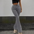 thumbnail image 1 of Mifsaly Rhinestone Embellished Flare Jeans for Women High Waist Denim Pants Sparkly Night Out Party Fashion Pant with Multi Pockets M, 1 of 7
